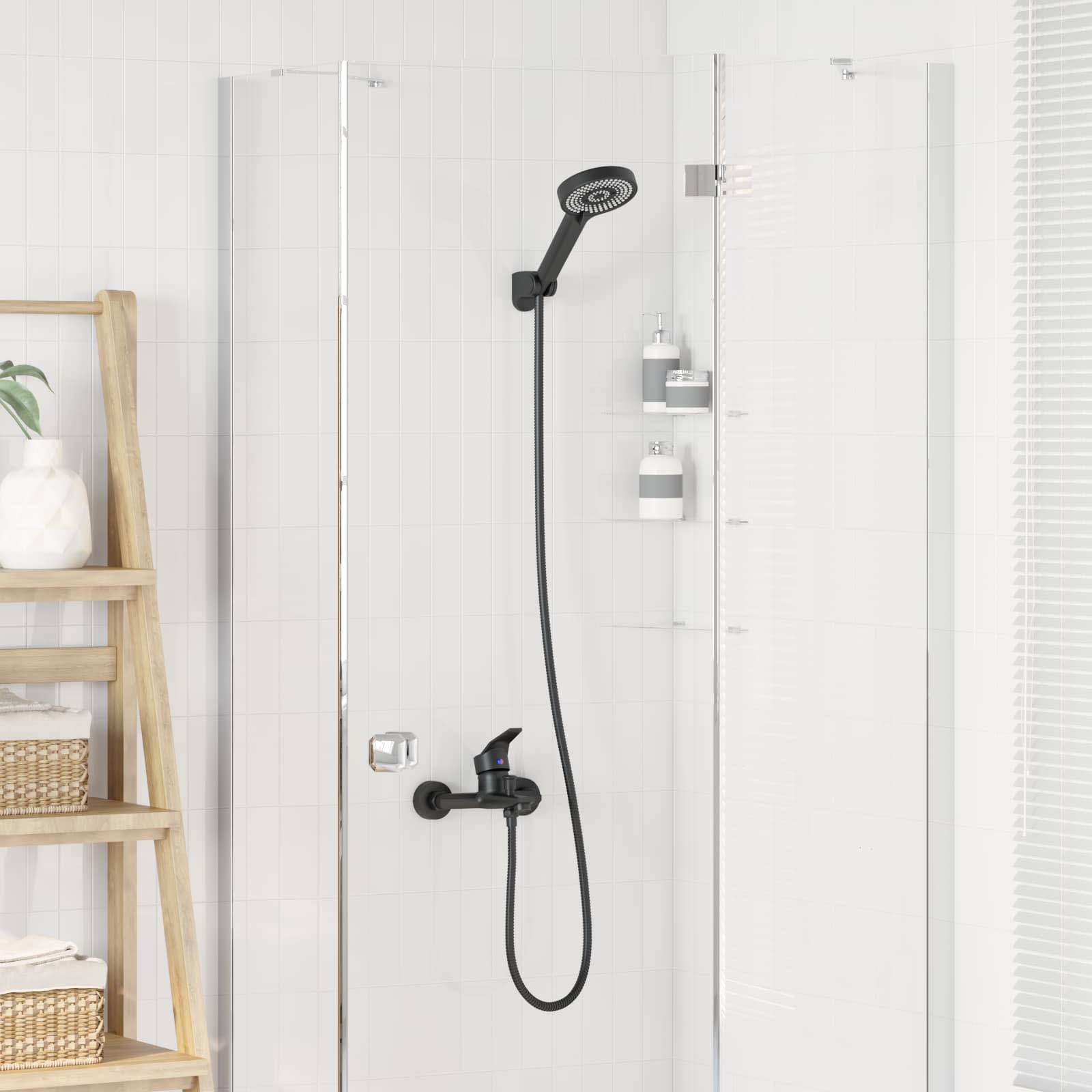 Vidaxx ensemble de douche noir g 1 2 pouces