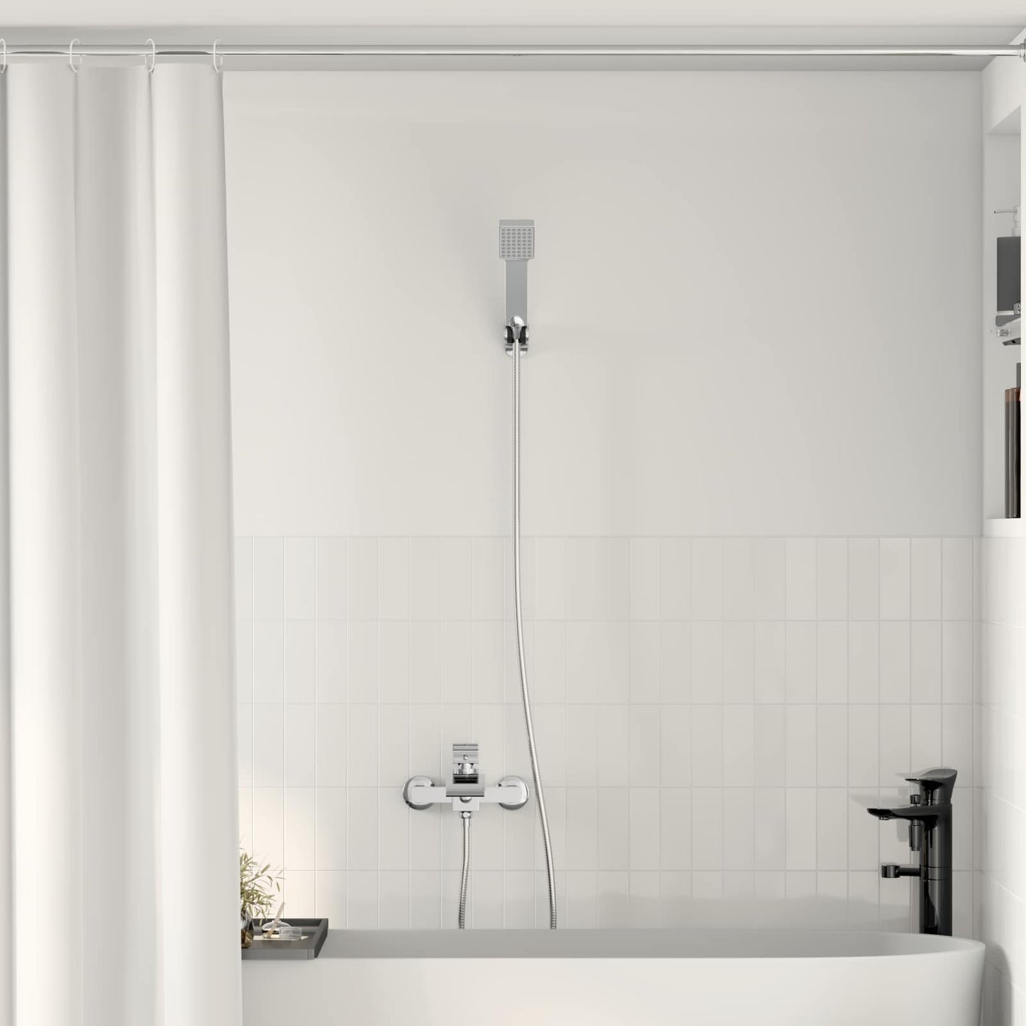 VidaXL ensemble de douche chromé g 1 2 pouces