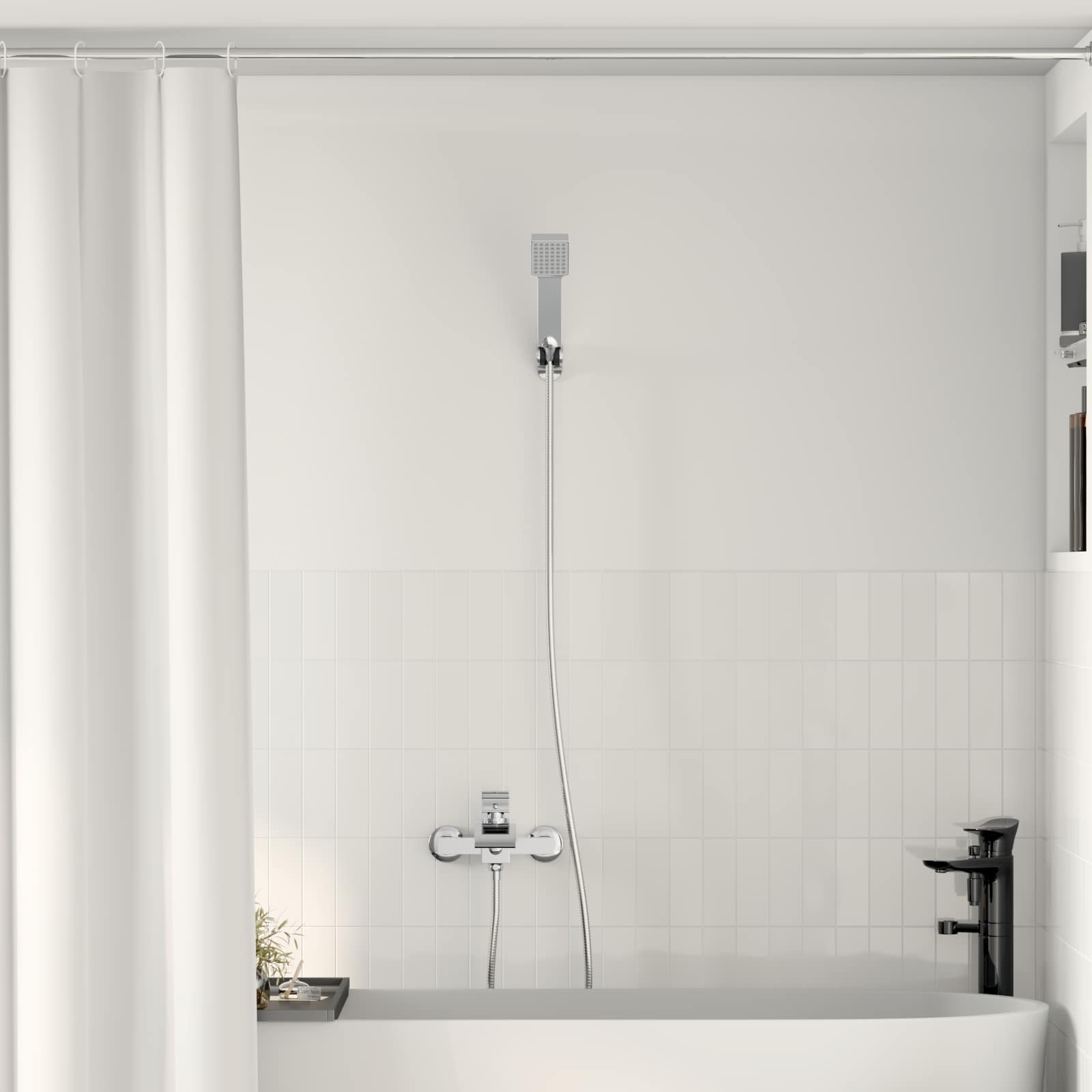 VidaXL ensemble de douche chromé g 1 2 pouces