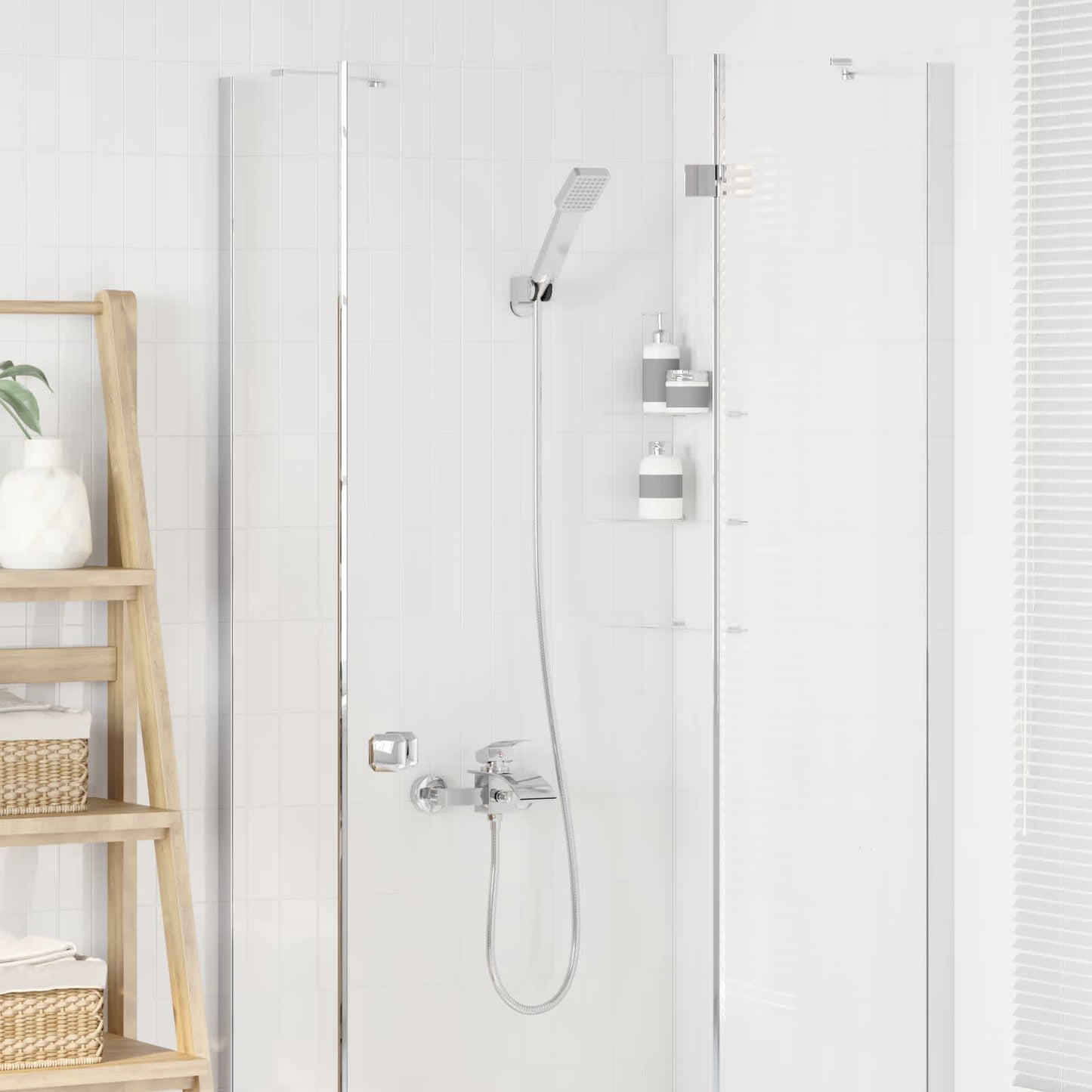 VidaXL ensemble de douche chromé g 1 2 pouces