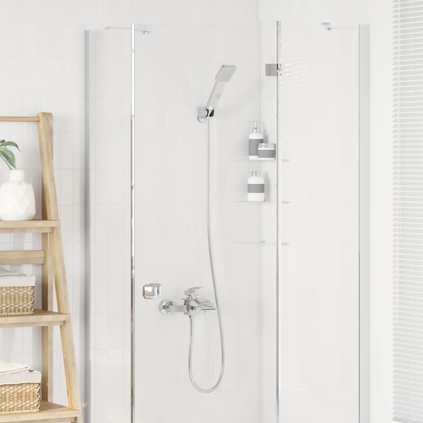 VidaXL ensemble de douche chromé g 1 2 pouces