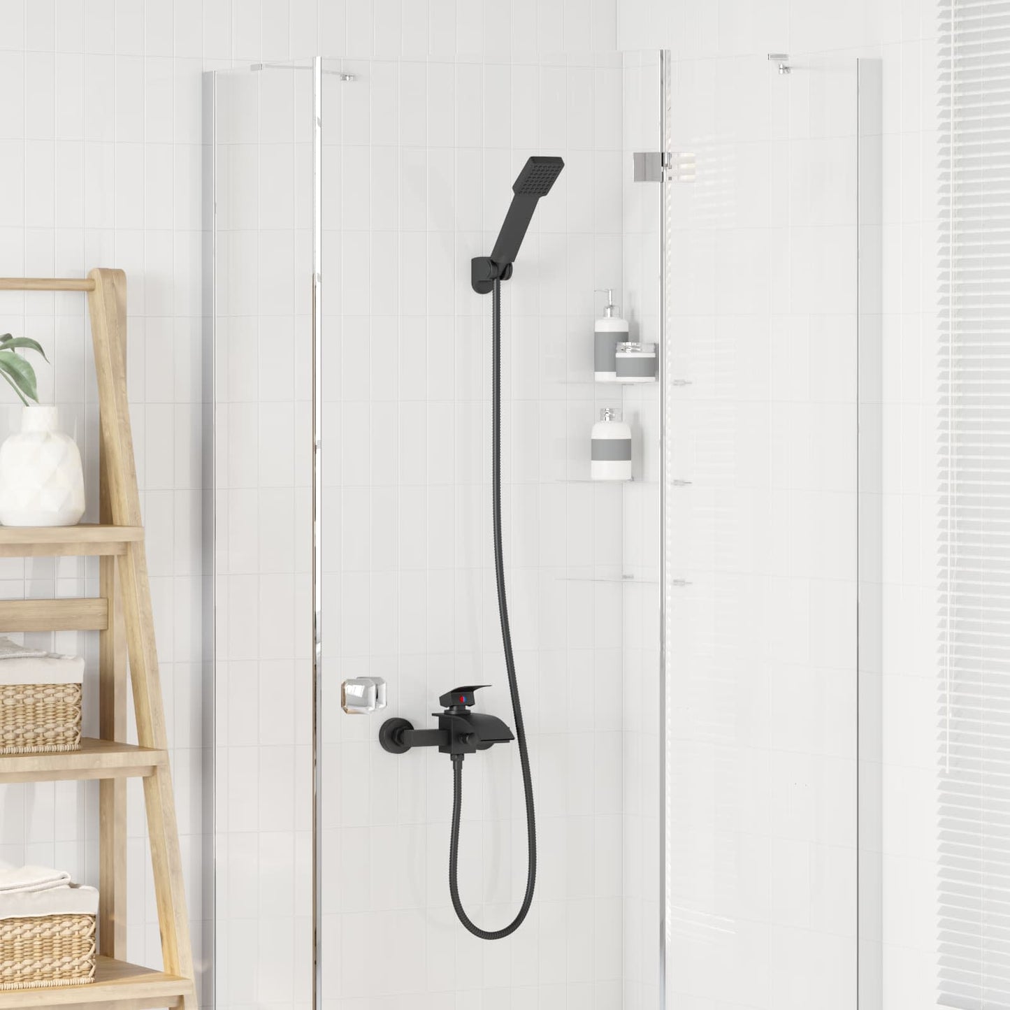 Vidaxx ensemble de douche noir g 1 2 pouces
