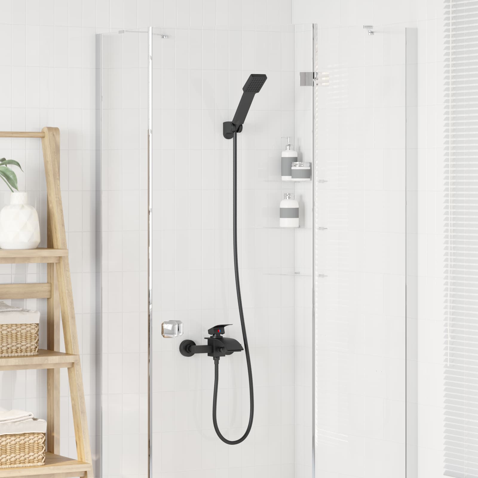 Vidaxx ensemble de douche noir g 1 2 pouces