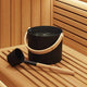 VidaXL ensemble d'accessoires de sauna 2 pièces noir