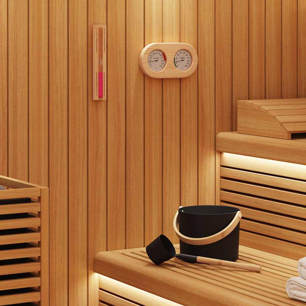 VidaXL ensemble d'accessoires de sauna 4 pièces noir