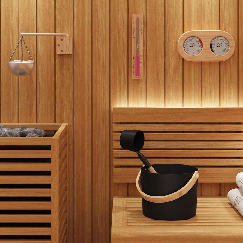VidaXL ensemble d'accessoires de sauna 5 pièces noir