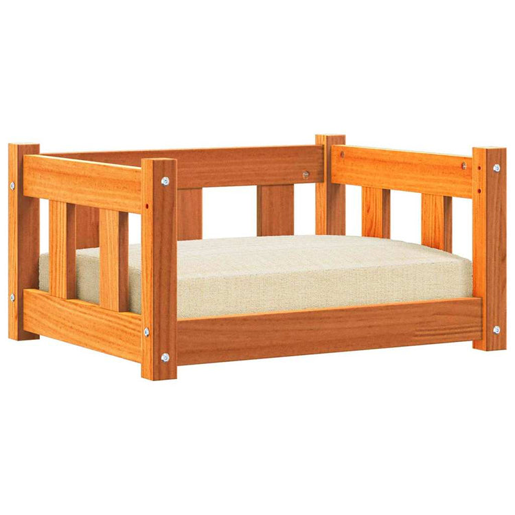 Vidaxxl lit pour chien lavage marron 55 x 45 x 28 cm bois de pin massif