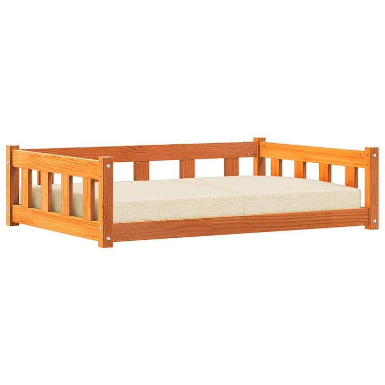 Vidaxxl lit pour chien lavage marron 100 x 70 x 28 cm bois de pin massif