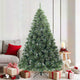 Vidaxl sapin de Noël artificiel avec branches plumeuses, vert enneigé 180 cm