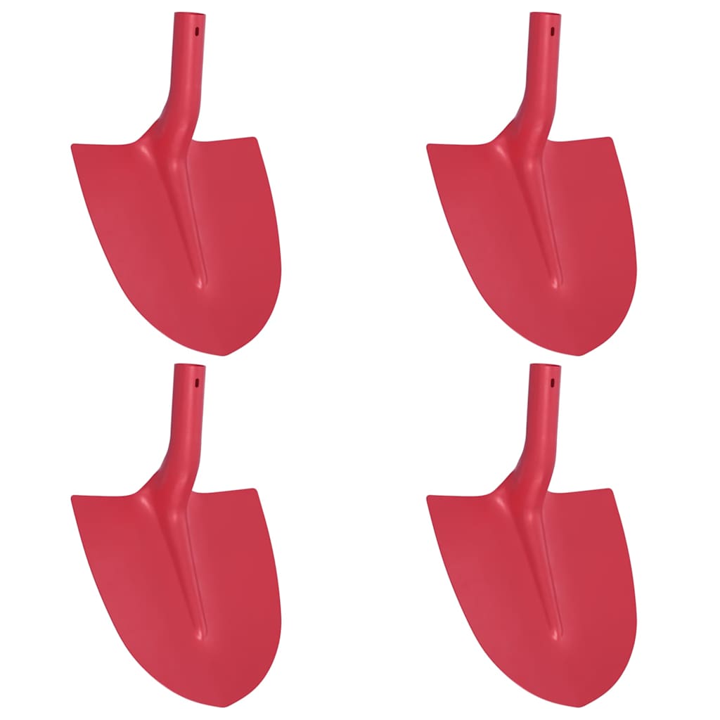 Vidaxx tête de pelle 4 pcs rouge 39,5 x 27,5 cm acier enduit de poudre