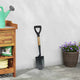 Vidaxx pelle noire 68,5 cm puissante en acier enduit et bois massif