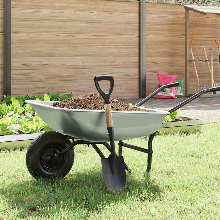 Vidaxx pelle noire 68,5 cm puissante en acier enduit et bois massif