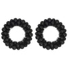 Vidaxx couronnes de boules de Noël 2 pcs noir 33 x 33 x 7 cm polystyrène