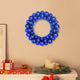 VidaXL couronnes de boules de Noël 2 pcs bleu 33 x 33 x 7 cm polystyrène