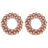 VidaXL couronnes de boules de Noël 2 pcs or rose 33 x 33 x 7 cm polystyrène
