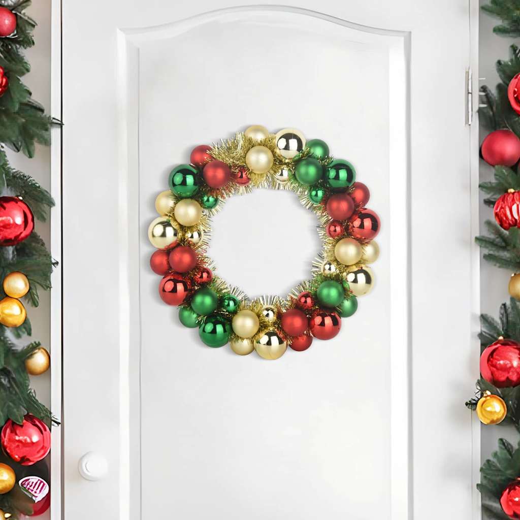 Vidaxx couronnes de boules de Noël 2 pcs multicolore 33 x 33 x 7 cm polystyrène