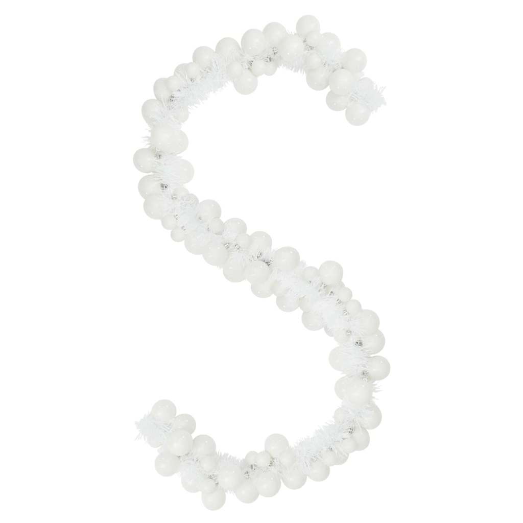 Vidaxx guirlande de boules de Noël blanc 186 cm en polystyrène