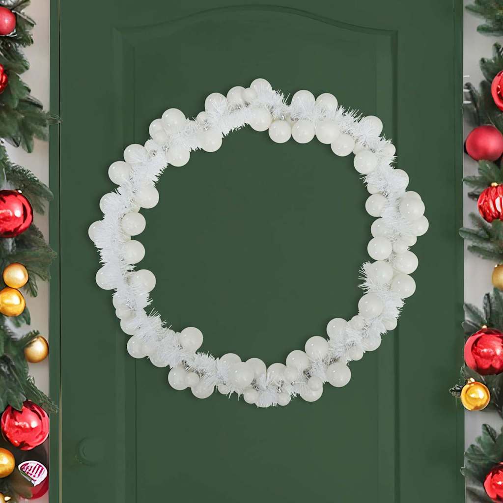 Vidaxx guirlande de boules de Noël blanc 186 cm en polystyrène