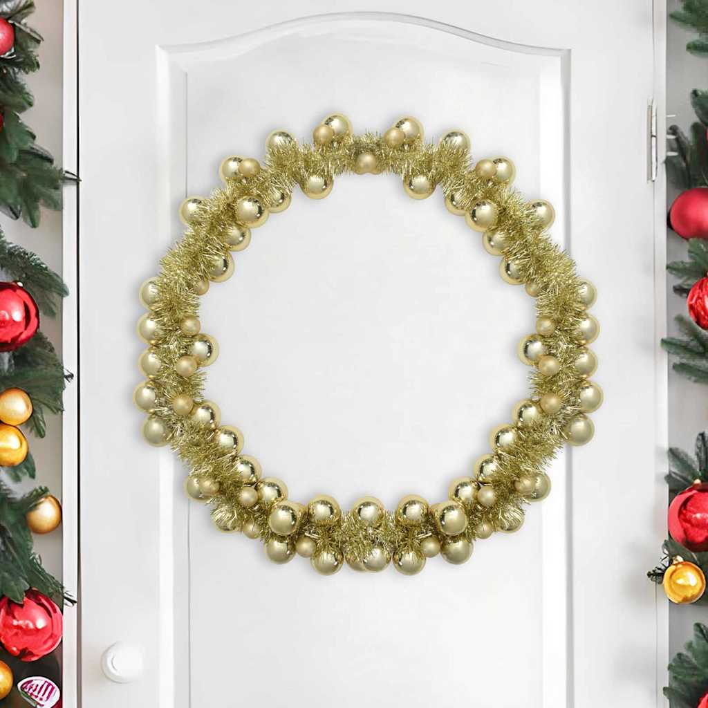 Vidaxx guirlande de boules de Noël or 186 cm en polystyrène