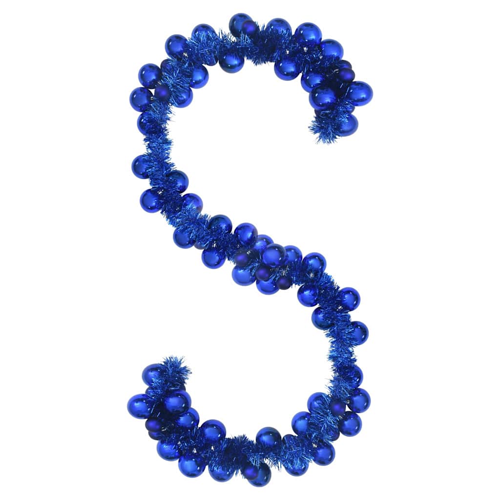 Vidaxx guirlande de boules de Noël bleu 186 cm en polystyrène