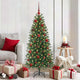 VidaXL ensemble de boules de Noël avec 150 LED 61 pcs en plastique rouge