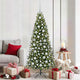 VidaXL ensemble de boules de Noël avec 300 LED 120 pcs en plastique blanc