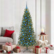 VidaXL Jeu de boules de Noël avec 300 LED 120 pcs en plastique bleu
