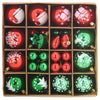 VidaXL ensemble de boules de Noël 40 pcs plastique rouge et vert