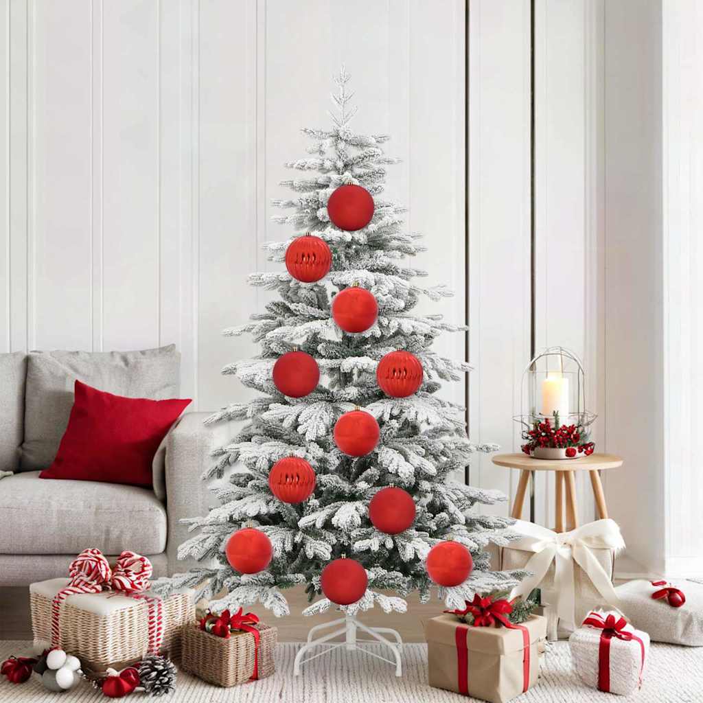 VidaXL ensemble de boules de Noël xl 9 pcs en plastique rouge