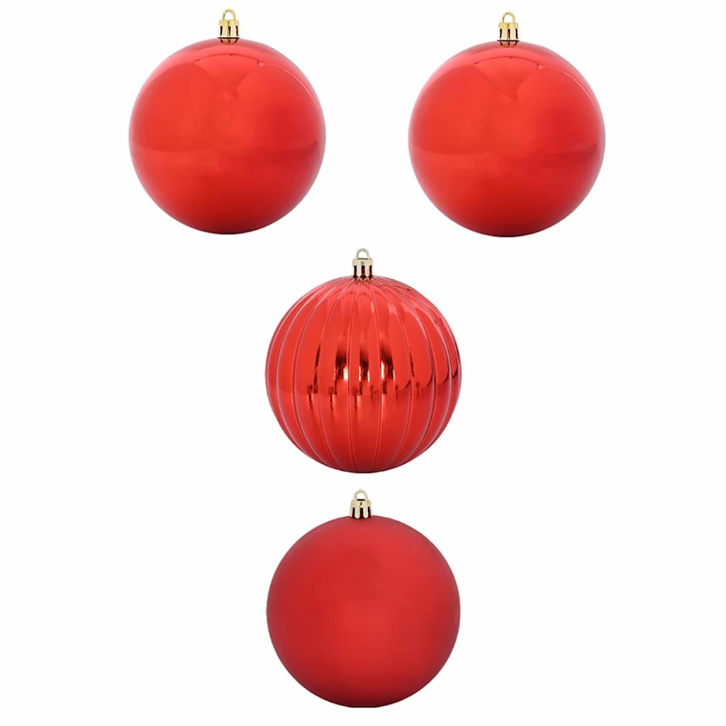 VidaXL ensemble de boules de Noël xxl 4 pcs plastique rouge
