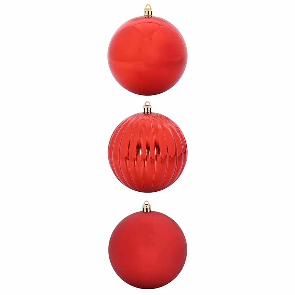 VidaXL ensemble de boules de Noël xxl 3 pcs plastique rouge