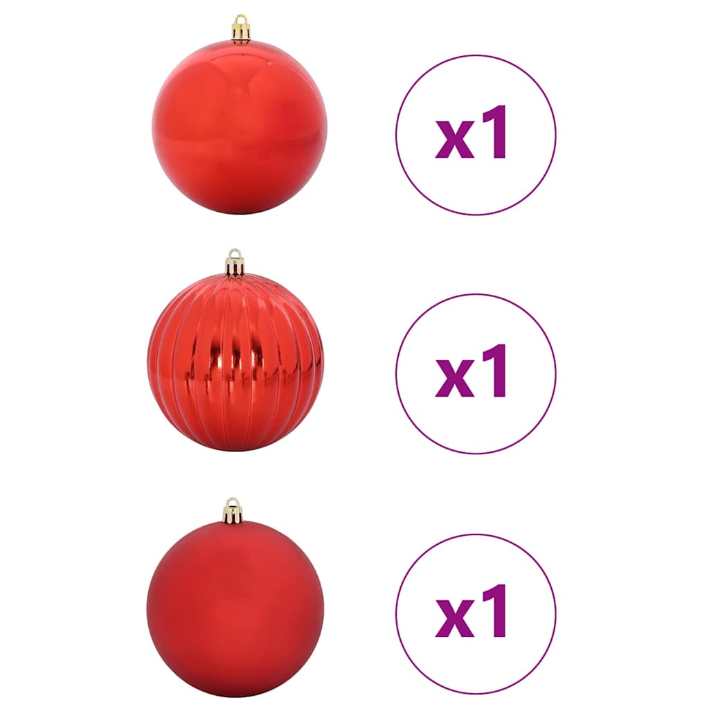 VidaXL ensemble de boules de Noël xxl 3 pcs plastique rouge