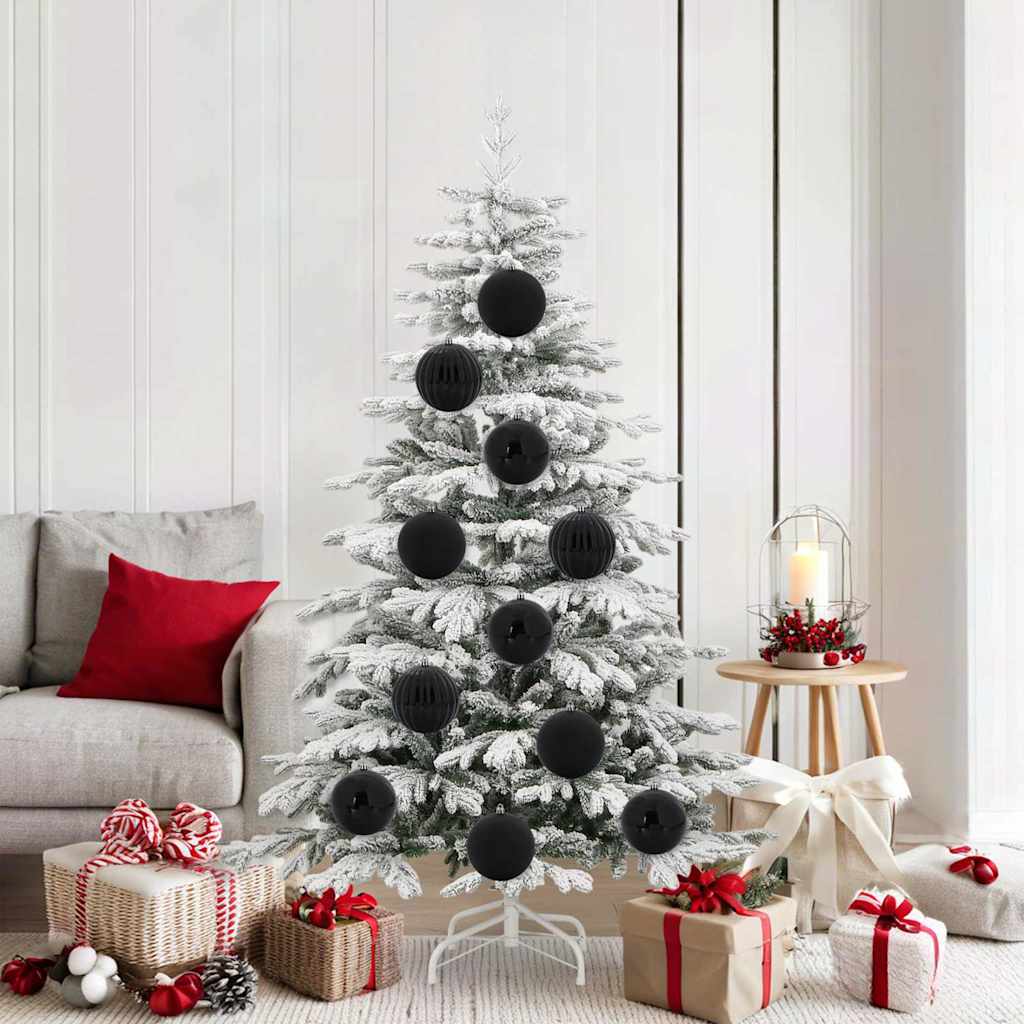 VidaXL ensemble de boules de Noël xl 9 pcs plastique noir