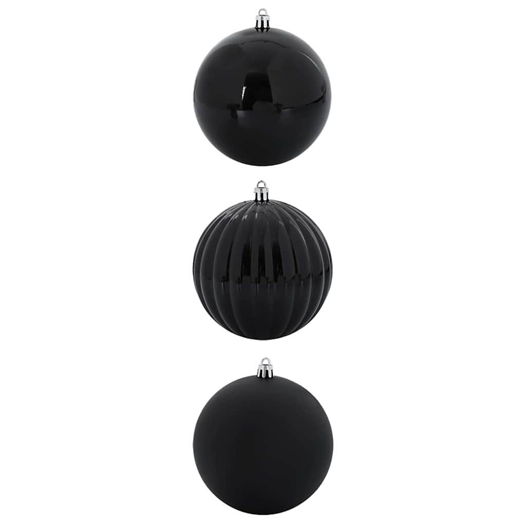 VidaXL ensemble de boules de Noël xxl 3 pcs en plastique noir