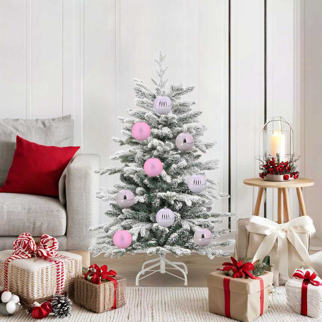 Vidaxl ensemble de boules de Noël xl 15 pcs en plastique rose