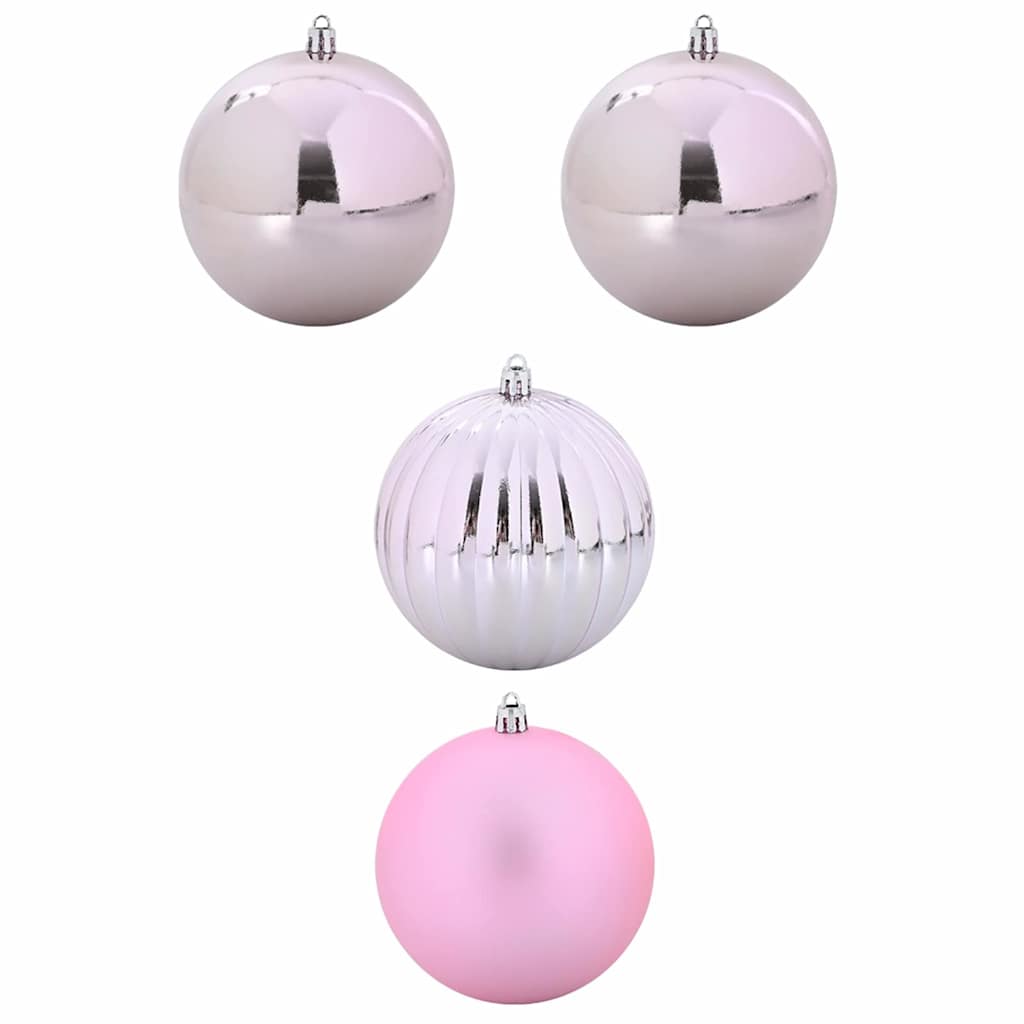 VidaXL ensemble de boules de Noël xxl 4 pcs plastique rose