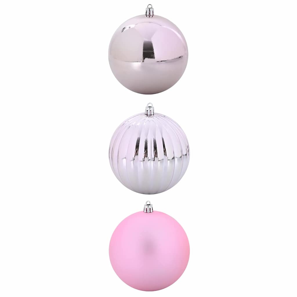 VidaXL ensemble de boules de Noël xxl 3 pcs en plastique rose