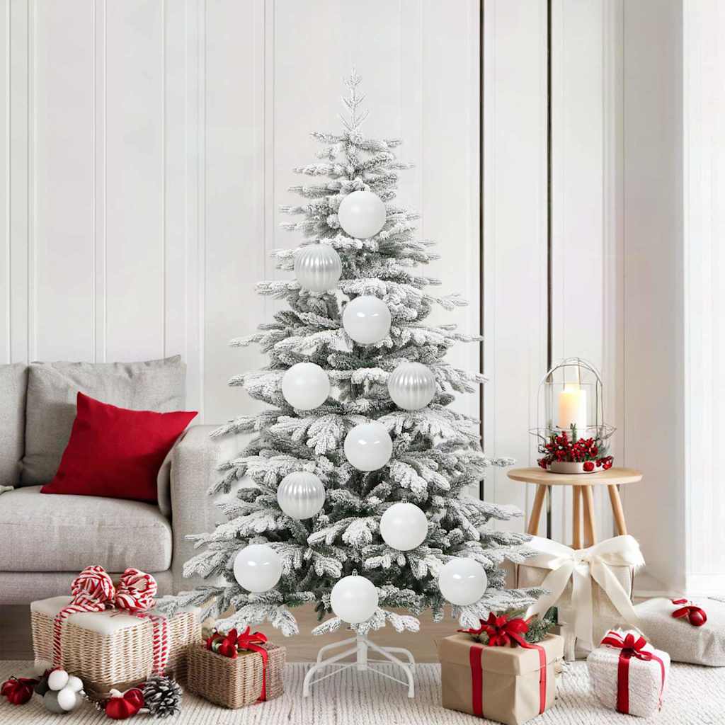 VidaXL ensemble de boules de Noël xl 9 pcs en plastique blanc