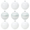 VidaXL ensemble de boules de Noël xl 9 pcs en plastique blanc