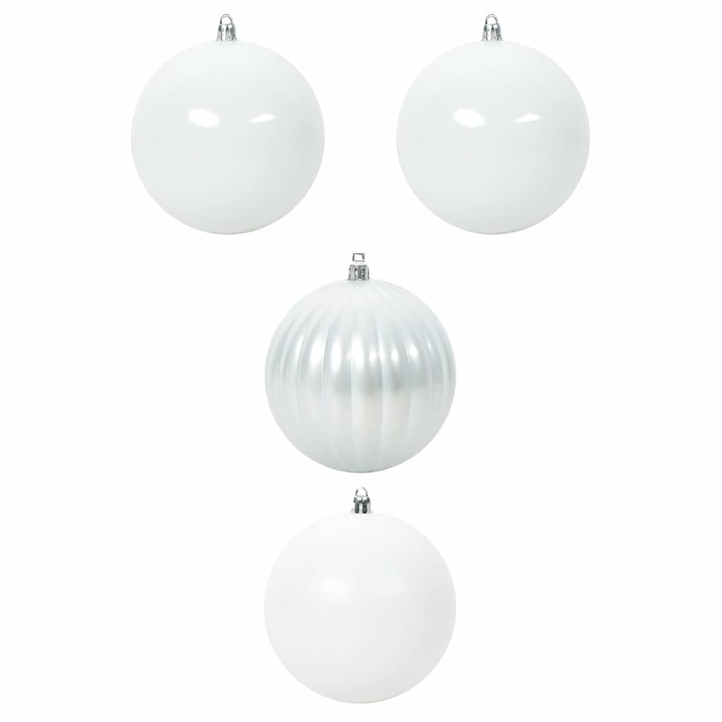 VidaXL ensemble de boules de Noël xxl 4 pcs plastique blanc
