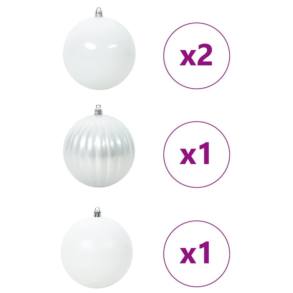 VidaXL ensemble de boules de Noël xxl 4 pcs plastique blanc