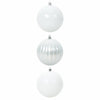 VidaXL ensemble de boules de Noël xxl 3 pcs en plastique blanc