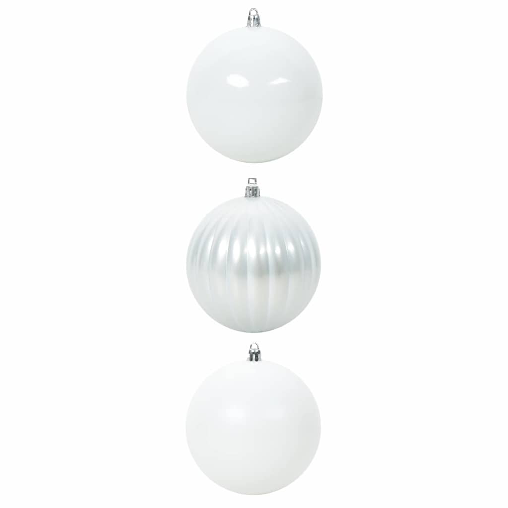 VidaXL ensemble de boules de Noël xxl 3 pcs en plastique blanc