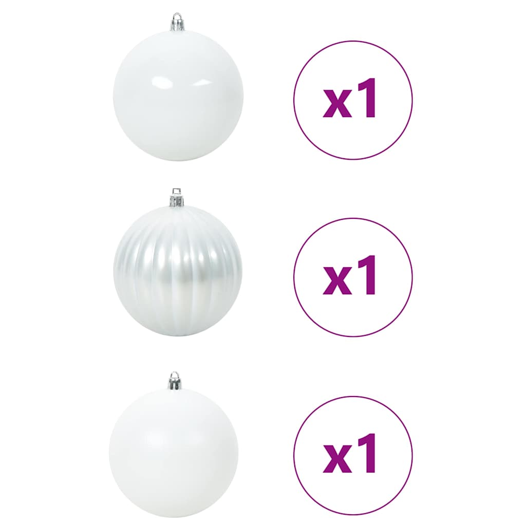 VidaXL ensemble de boules de Noël xxl 3 pcs en plastique blanc