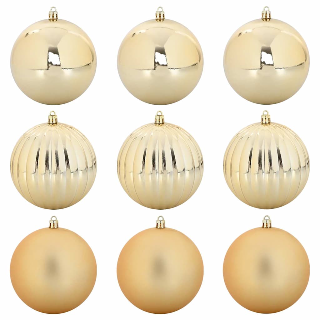VidaXL ensemble de boules de Noël xl 9 pcs en plastique doré