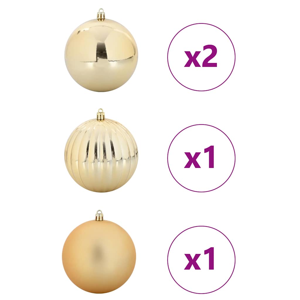 VidaXL ensemble de boules de Noël xxl 4 pcs plastique doré