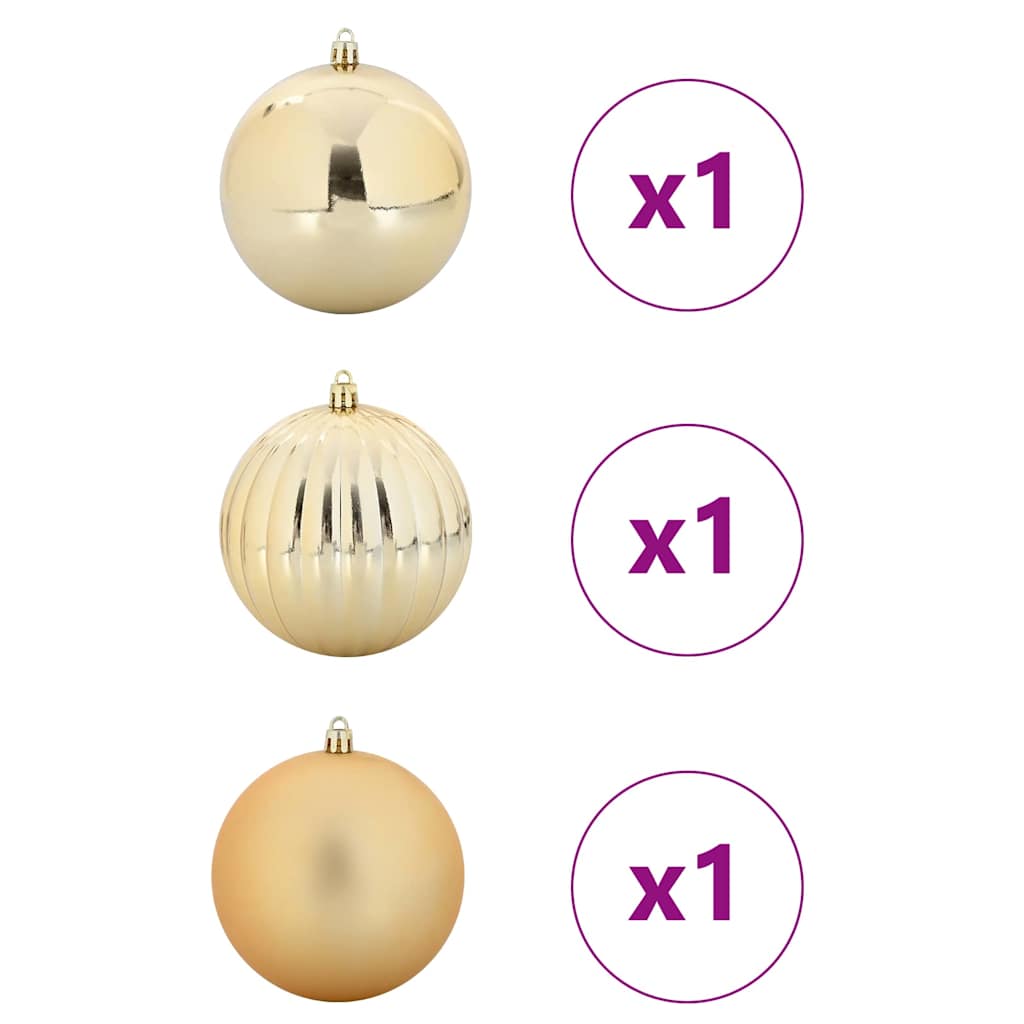 VidaXL ensemble de boules de Noël xxl 3 pcs en plastique doré