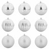 VidaXL ensemble de boules de Noël xl 9 pcs en plastique argenté