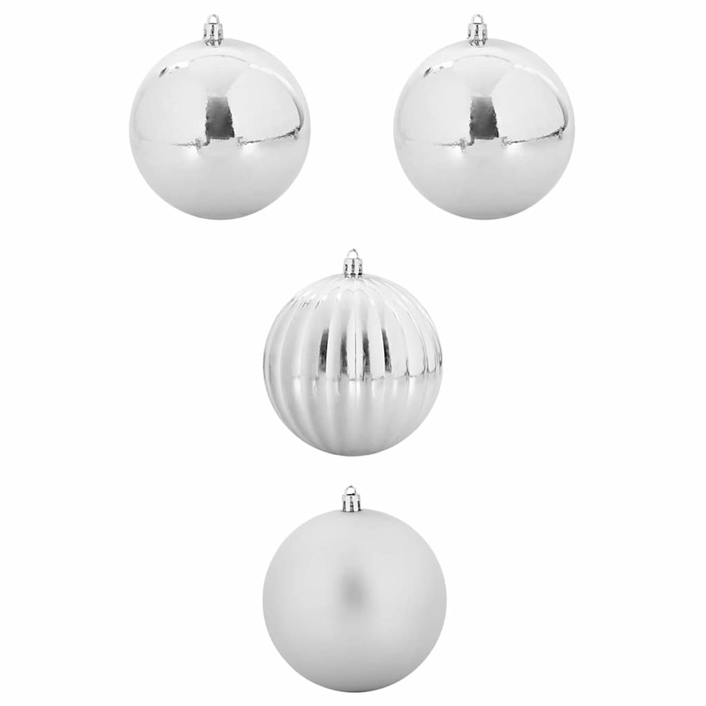 VidaXL ensemble de boules de Noël xxl 4 pcs plastique argenté