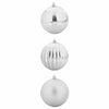 VidaXL ensemble de boules de Noël xxl 3 pcs en plastique argenté